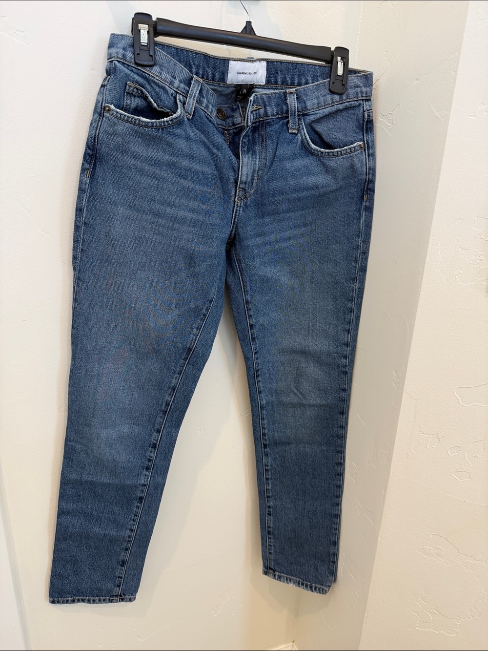 Current/Elliott Women's Boyfriend Jeans in Medium Blue